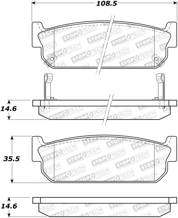 Stoptech 308.05881 Street Brake Pads - Front