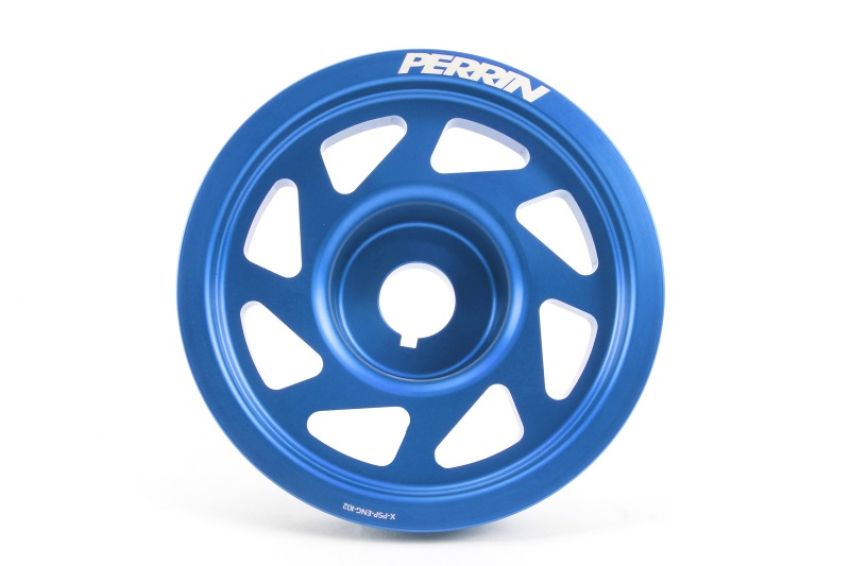 Perrin Performance PSP-ENG-102BL Perrin 93-11 Subaru Impreza / 04-21 STI / 02-14 WRX EJ Engines (w/o AC ONLY) Crank Pulley - Blue