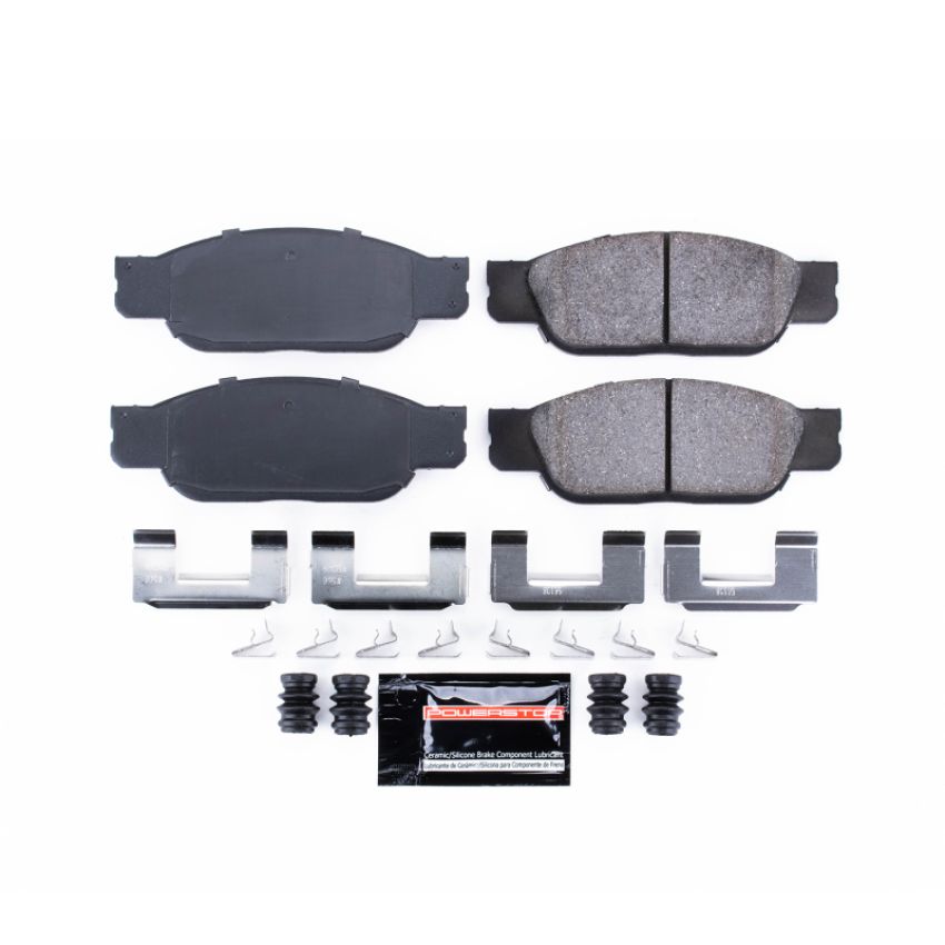 PowerStop Z23-805 PowerStop - Z23 Daily Driver Carbon-Fiber Ceramic Brake Pads with Hardware Kit