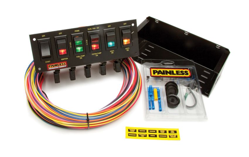 PAINLESS WIRING PWI50305 6 Switch Rocker Circuit Breaker Panel