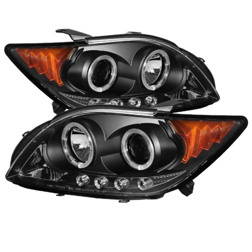 SPYDER 5073303 Projector Headlights - LED Halo - Black