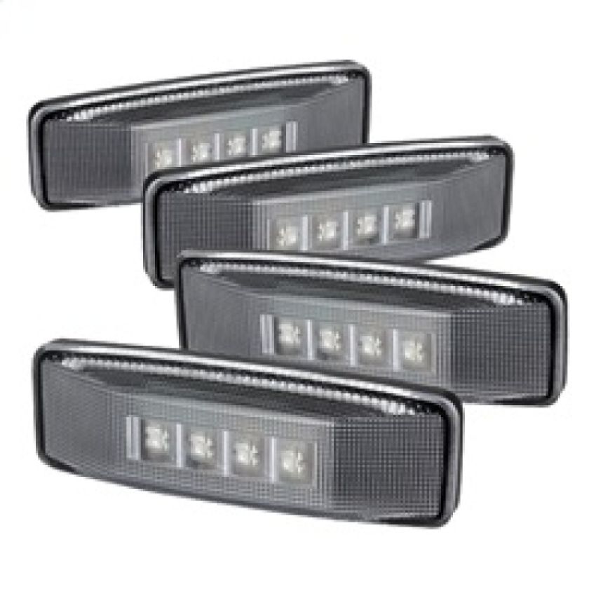 SPYDER 9924699 Xtune Dodge Ram 94-02 Dually 2 Red LED+2 Amber LED Fender Lights 4pcs Clear ACC-LED-DR94-FE-C