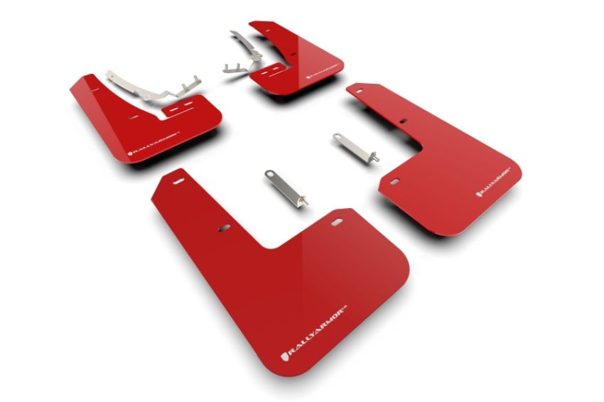 Rally Armor MF80-UR-RD/WH Red Mud Flap/White Logo