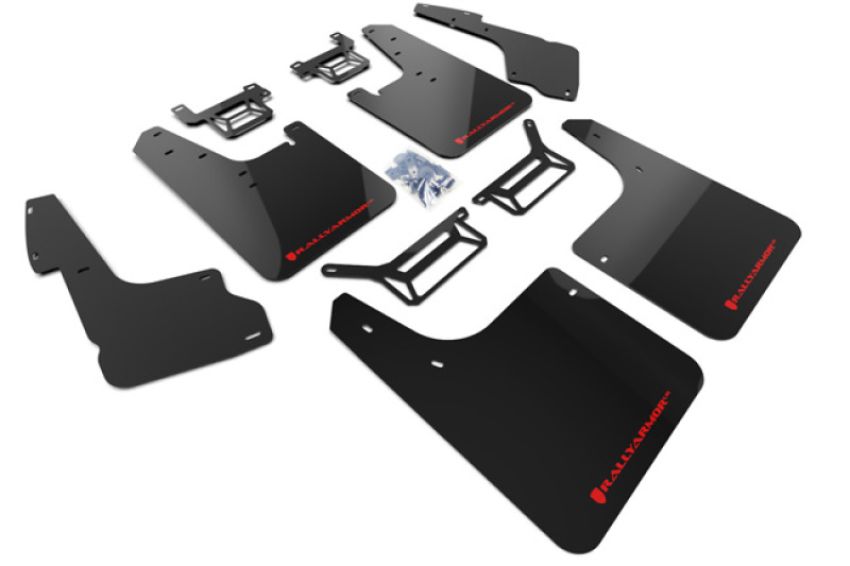Rally Armor MF48-UR-BLK/RD Black Mud Flap/Red Logo