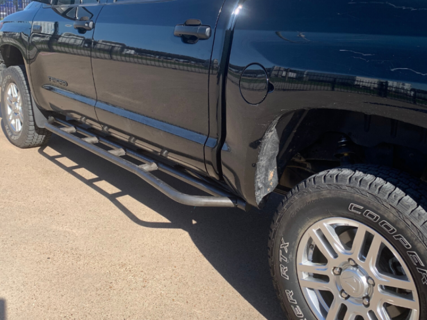 Cali Raised LED CR2787 Cali Raised 14-21 Toyota Tundra Step Edition Rock Sliders - No Kick Out/No Filler Plate/Raw Steel