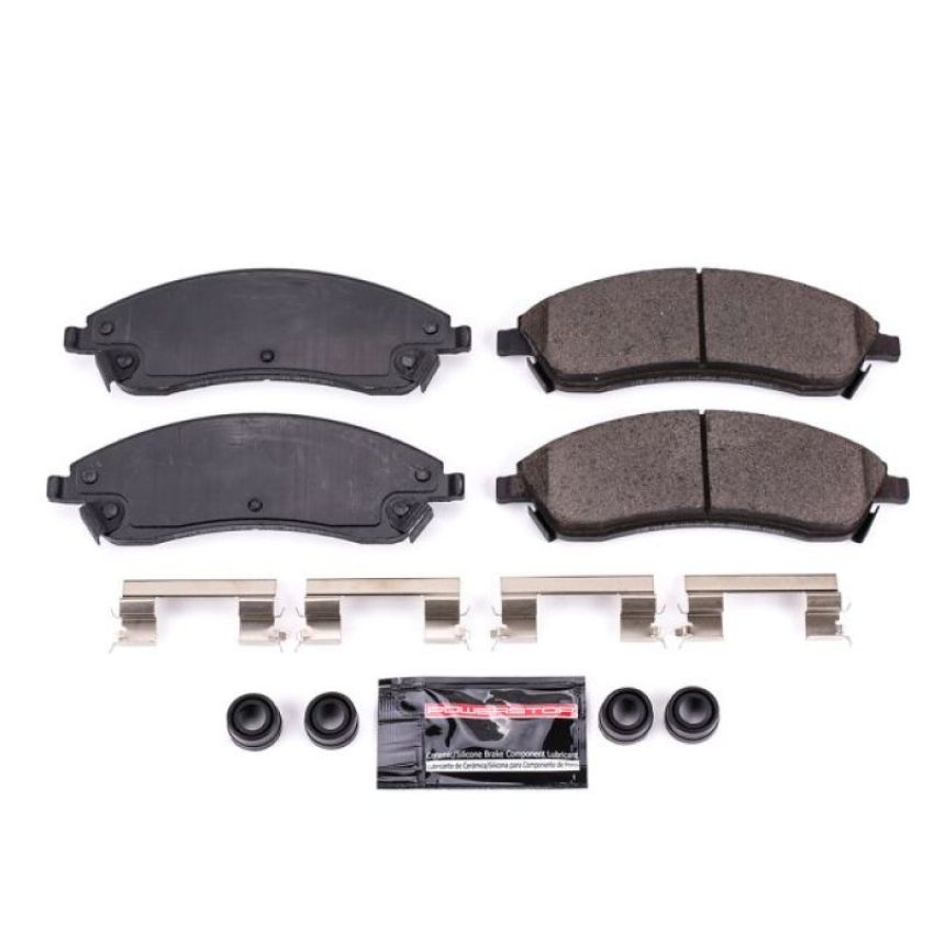PowerStop Z23-1019 PowerStop - Z23 Daily Driver Carbon-Fiber Ceramic Brake Pads with Hardware Kit