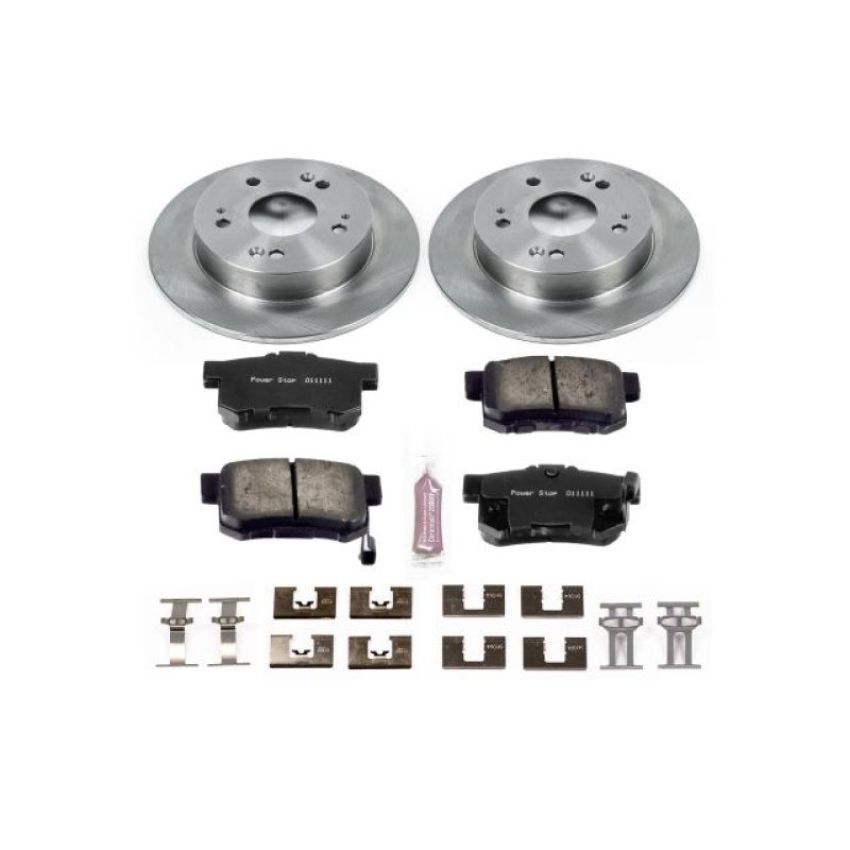 PowerStop KOE1243 OE Stock Replacement Low-Dust Ceramic Brake Pad and Rotor Kit