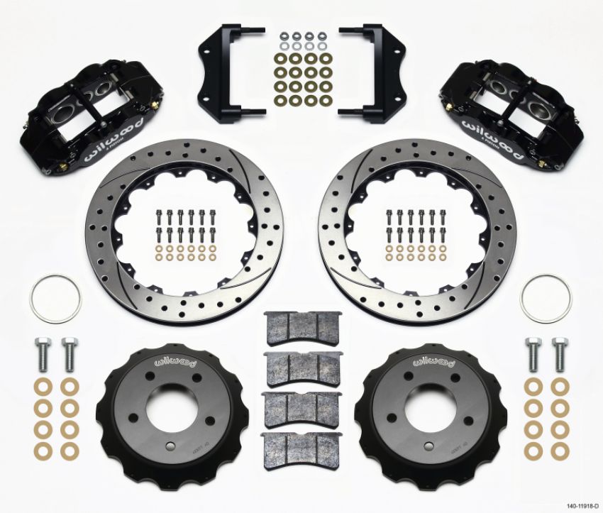 Wilwood 140-11918-D Narrow Superlite 6R Front Hat Kit 12.88in Drilled 84-87 Corvette C4