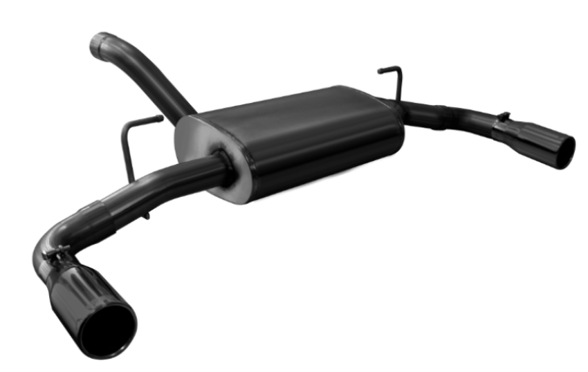 CORSA Performance 21014BLK Corsa 2018-2024 Jeep Wrangler JL 2.5in Dual Rear Exit Black Tips Sport Axle-Back Exhaust