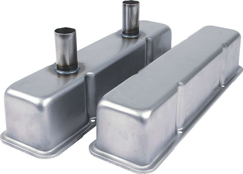 ALLSTAR PERFORMANCE ALL26143 Valve Covers SBC Steel Raw w/Tubes