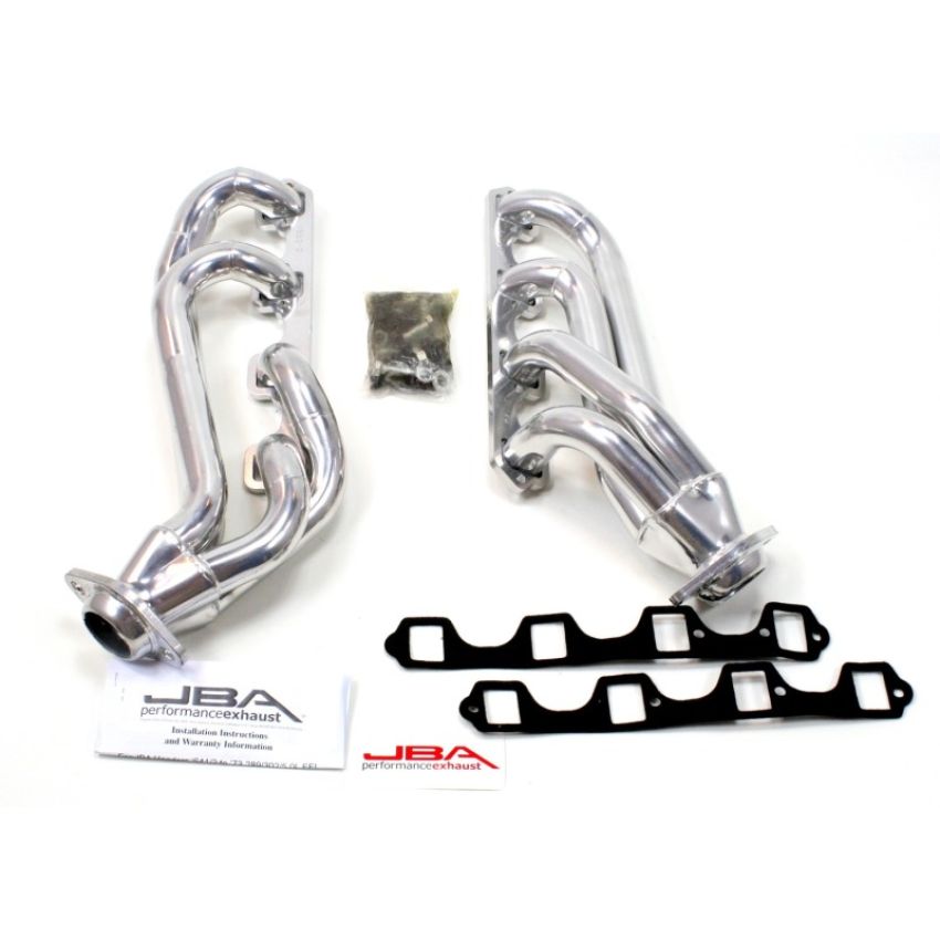 JBA 1650S-2JS 65-73 Ford Mustang 260-302 SBF w/GT40-P Heads 1-5/8in Primary Silver Ctd Mid Length Header