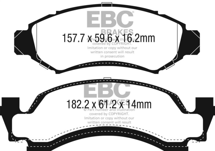 EBC Brakes UD050 Ultimax OEM Replacement Brake Pads
