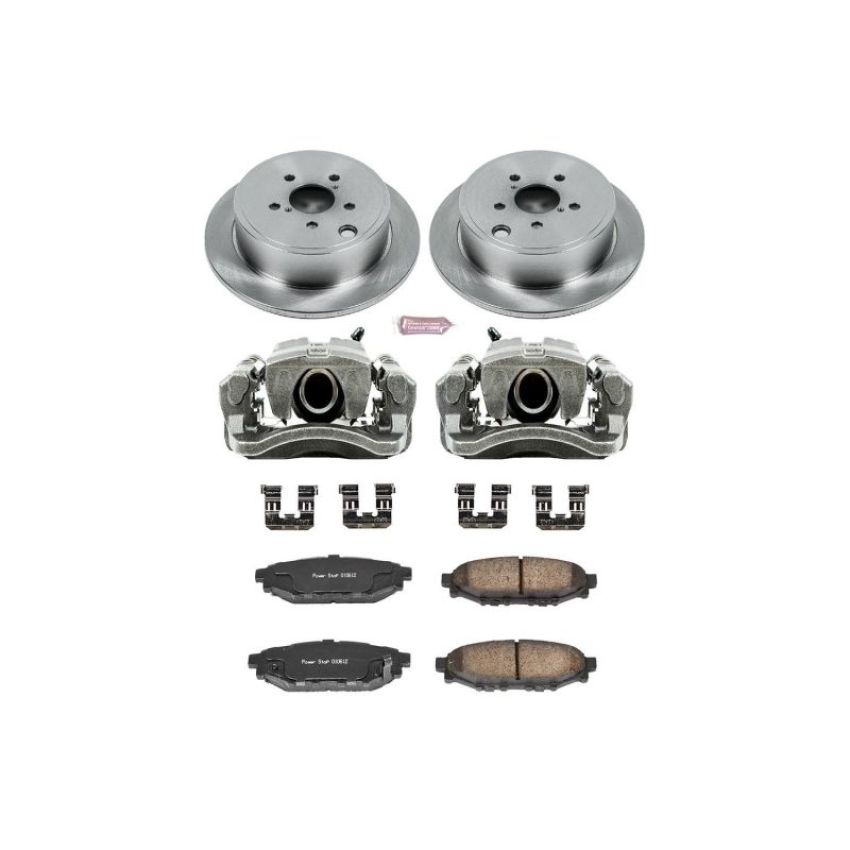 PowerStop KCOE4631 OE Stock Replacement Low-Dust Ceramic Brake Pad, Rotor and Caliper Kit