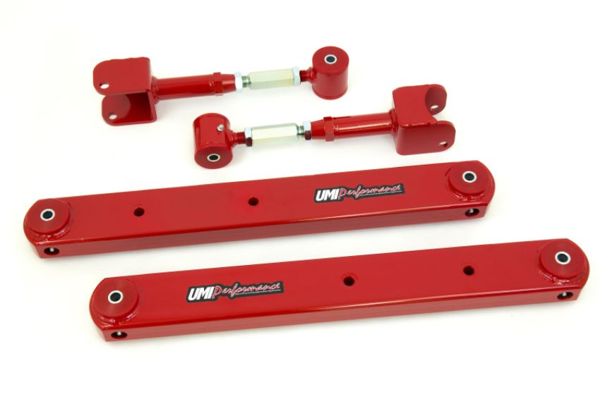 UMI Performance 402126-R 64-67 GM A-Body Rear Control Arm Kit Fully Boxed Lowers Adjustable Uppers