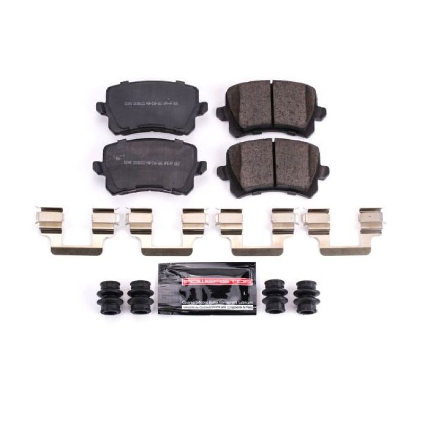 PowerStop Z23-1348 PowerStop - Z23 Daily Driver Carbon-Fiber Ceramic Brake Pads with Hardware Kit
