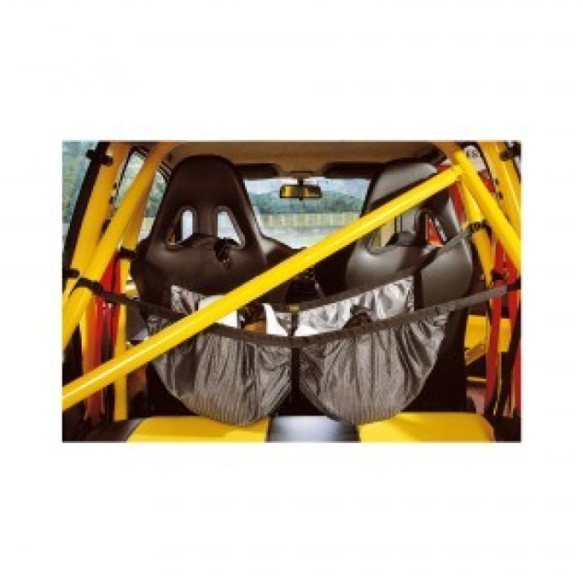 OMP RACING, INC. OMPNA0-1858 Carrying Net For Dual Helmets Black Polyester