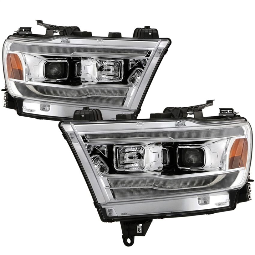 SPYDER 5087409 Projector Headlights - Sequential Turn Signal - Chrome