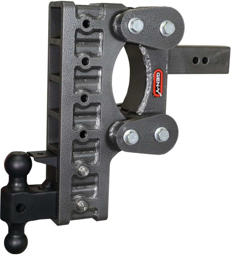 GEN-Y Hitch GH-1326 Gen-Y The Boss Torsion-Flex 2.5in Shank 12in Drop 21K Hitch w/GH-061 Dual-Ball/GH-062 Pintle Lock