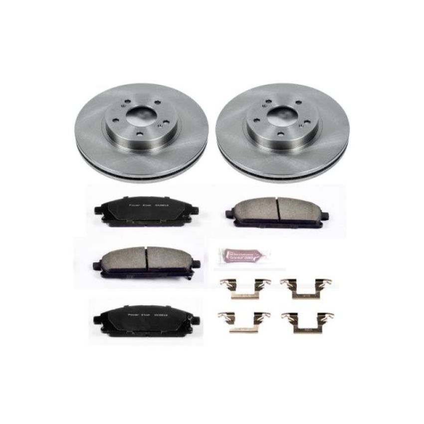 PowerStop KOE1179 OE Stock Replacement Low-Dust Ceramic Brake Pad and Rotor Kit