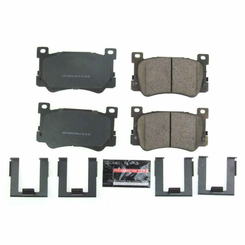 PowerStop Z23-1975 PowerStop - Z23 Daily Driver Carbon-Fiber Ceramic Brake Pads with Hardware Kit