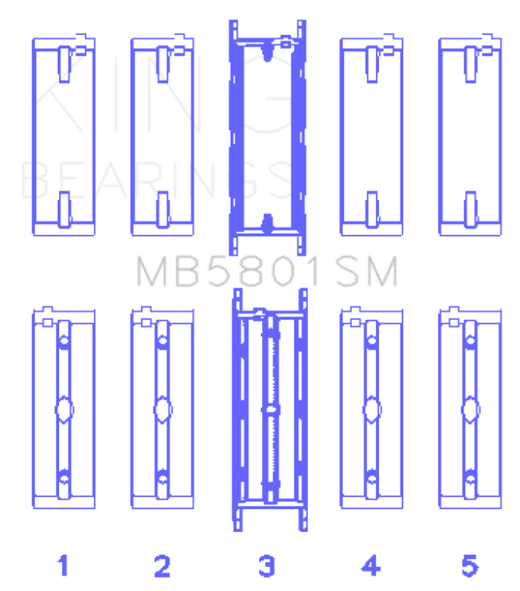 King BMW S63 Crankshaft Main Bearing Set