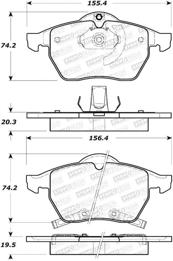 Stoptech 305.07360 Street Select Brake Pads