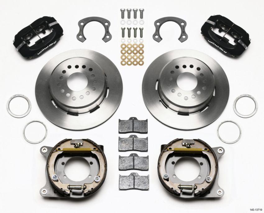 Wilwood 140-13719 Forged Dynalite P/S Park Brake Kit Ford 8.8 Special w/2.50in Offset-5 Lug