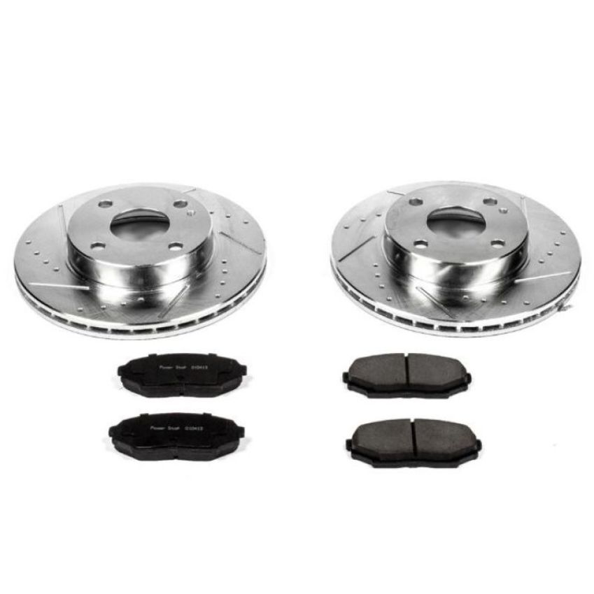 PowerStop K717 Z23 Daily Driver Carbon-Fiber Ceramic Brake Pad and Drilled & Slotted Rotor Kit
