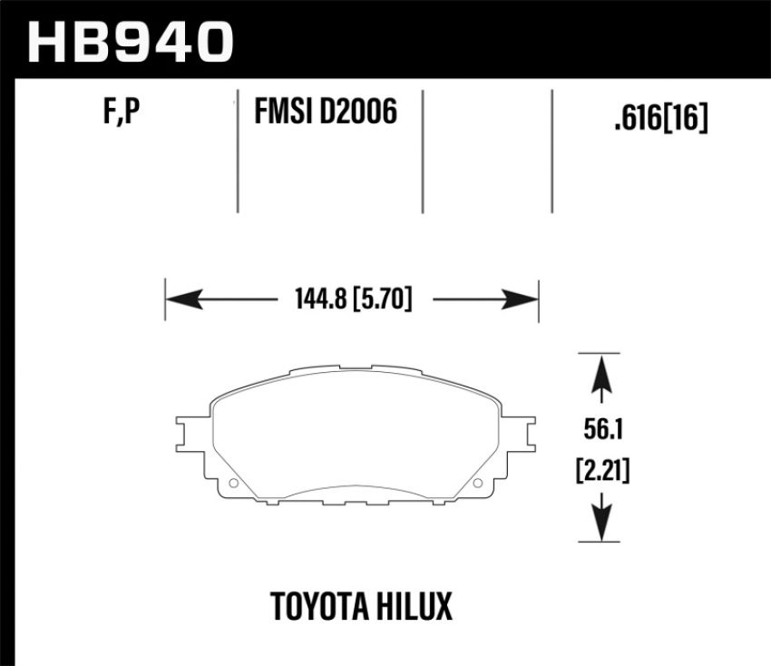 Hawk Performance HB940F.616 HPS Disc Brake Pad