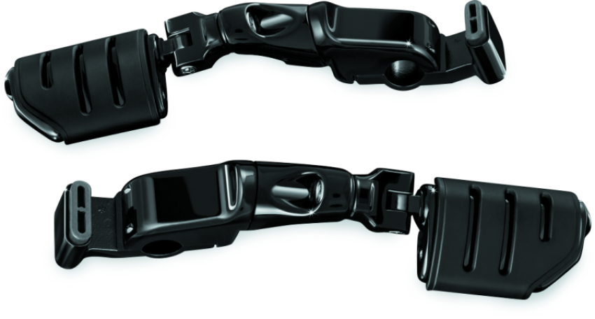 Kuryakyn 3995 Ergo II Trident Dually ISO Pegs With Long Arms Gloss Black