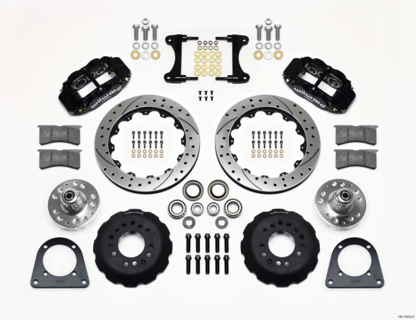 Wilwood 140-13224-D Narrow Superlite 6R Front Hub Kit 12.88in Drilled TCI-IFS 71-78 (Pinto Based)