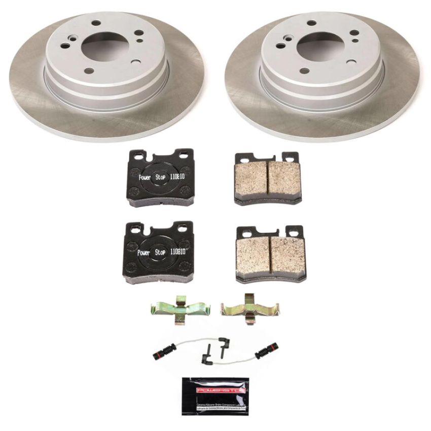 PowerStop SC4948 Semi-Coated Rotor and Low-Dust Ceramic Brake Pad Kit
