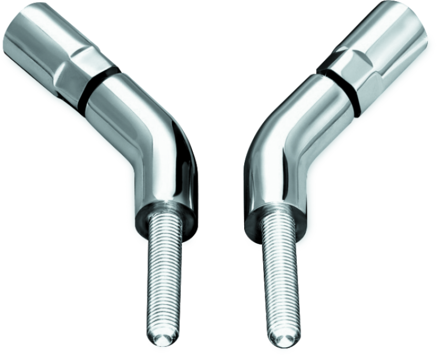 Kuryakyn 1444 Mirror Stem 3in Outward Extenders Chrome