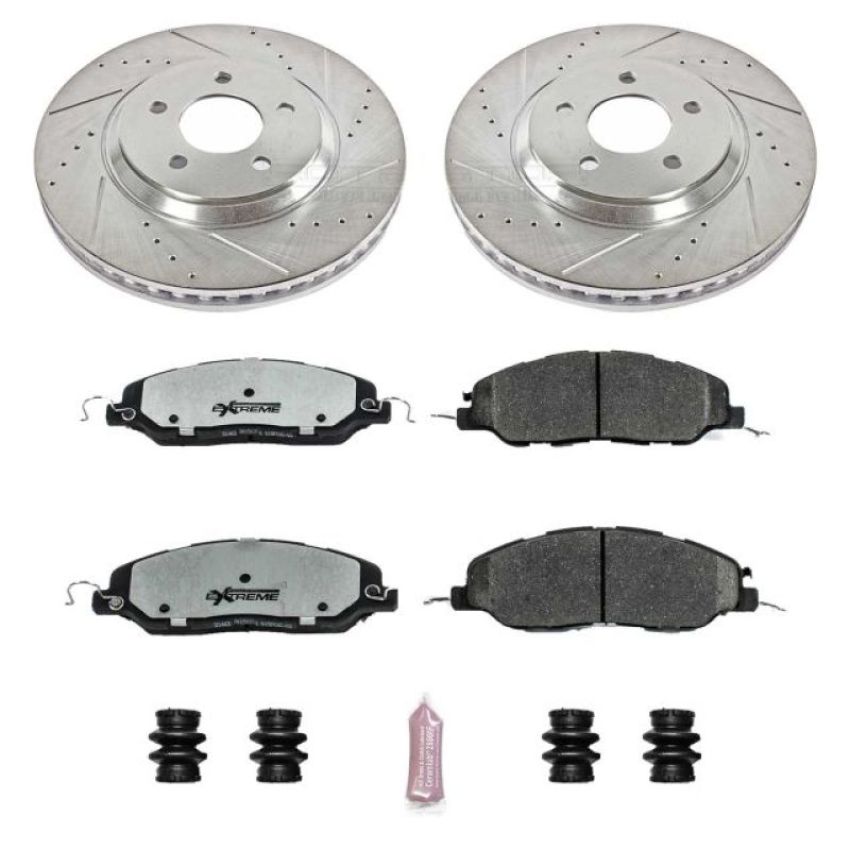 PowerStop K5407-26 Z26 Street Performance Ceramic Brake Pad and Drilled & Slotted Rotor Kit
