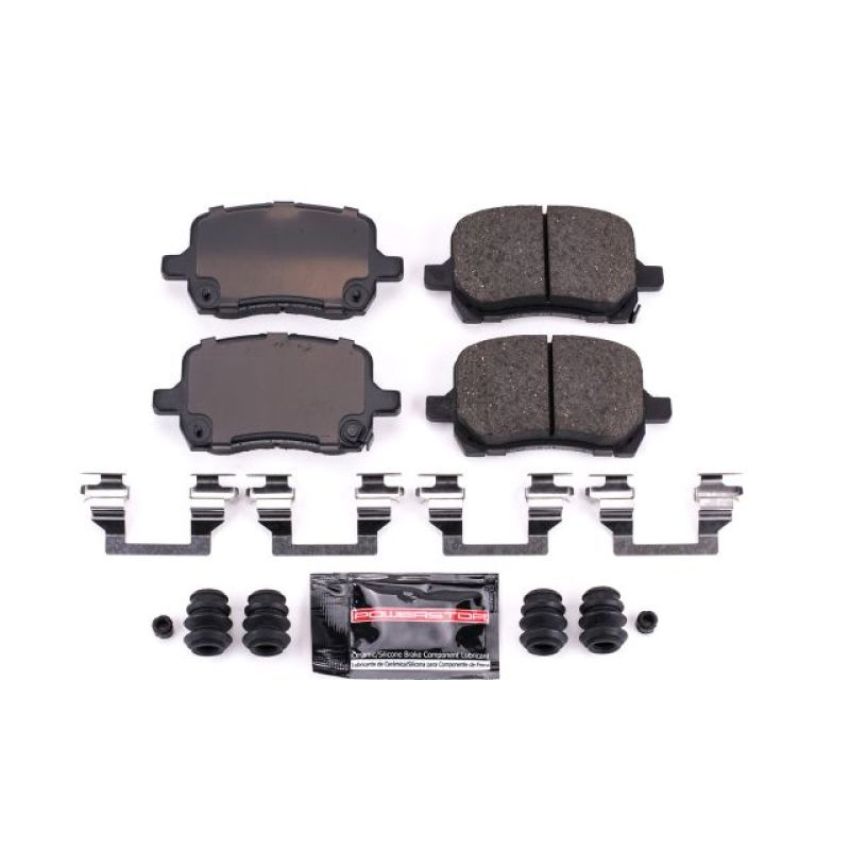 PowerStop Z23-1028 PowerStop - Z23 Daily Driver Carbon-Fiber Ceramic Brake Pads with Hardware Kit