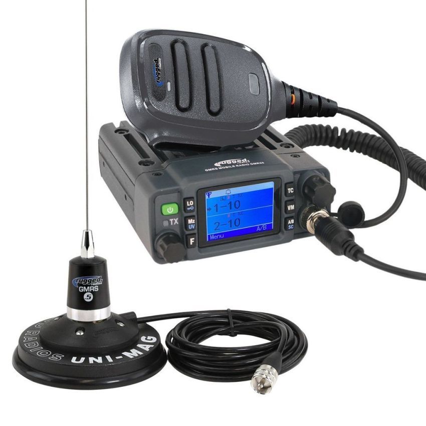 Rugged Radios RK-GMR25 Radio Kit - GMR25 Waterproof GMRS Band Mobile Radio with Antenna