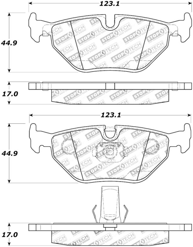 Stoptech 308.06921 Street Touring Brake Pads