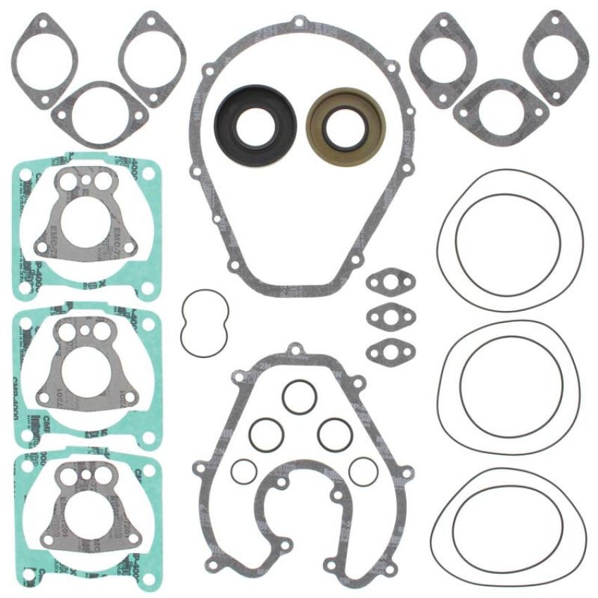 Vertex Pistons 611809 Vertex Gaskets 99-00 Polaris Genesis/Pro1200 Complete Gasket Kit w/ Oil Seals