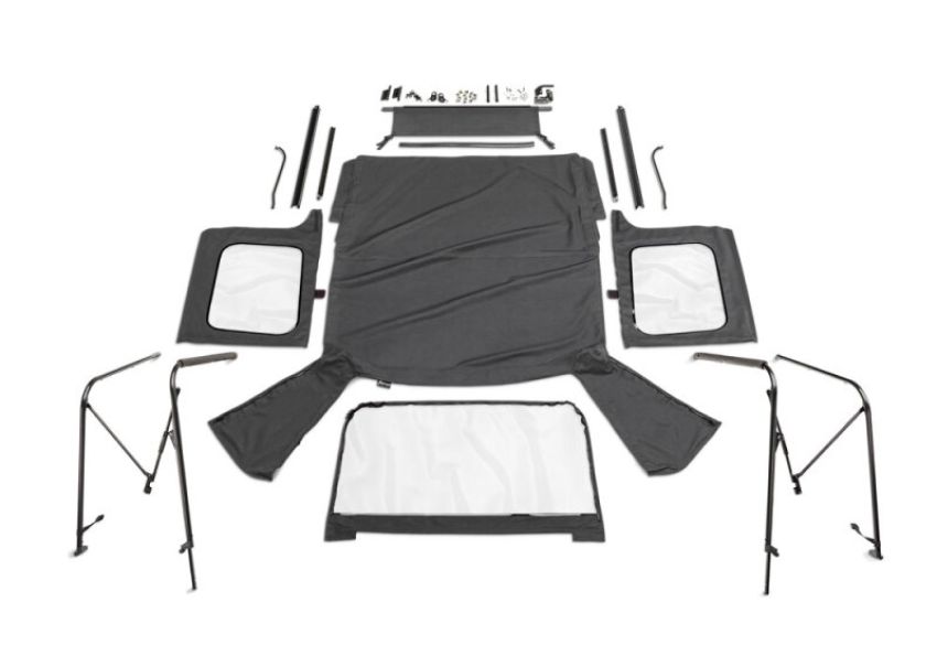 Rampage 68035 86-95 Jeep Wrangler CJ7/YJ Complete Top - Black Diamond
