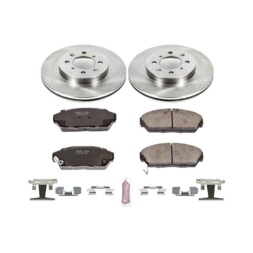 PowerStop KOE688 OE Stock Replacement Low-Dust Ceramic Brake Pad and Rotor Kit