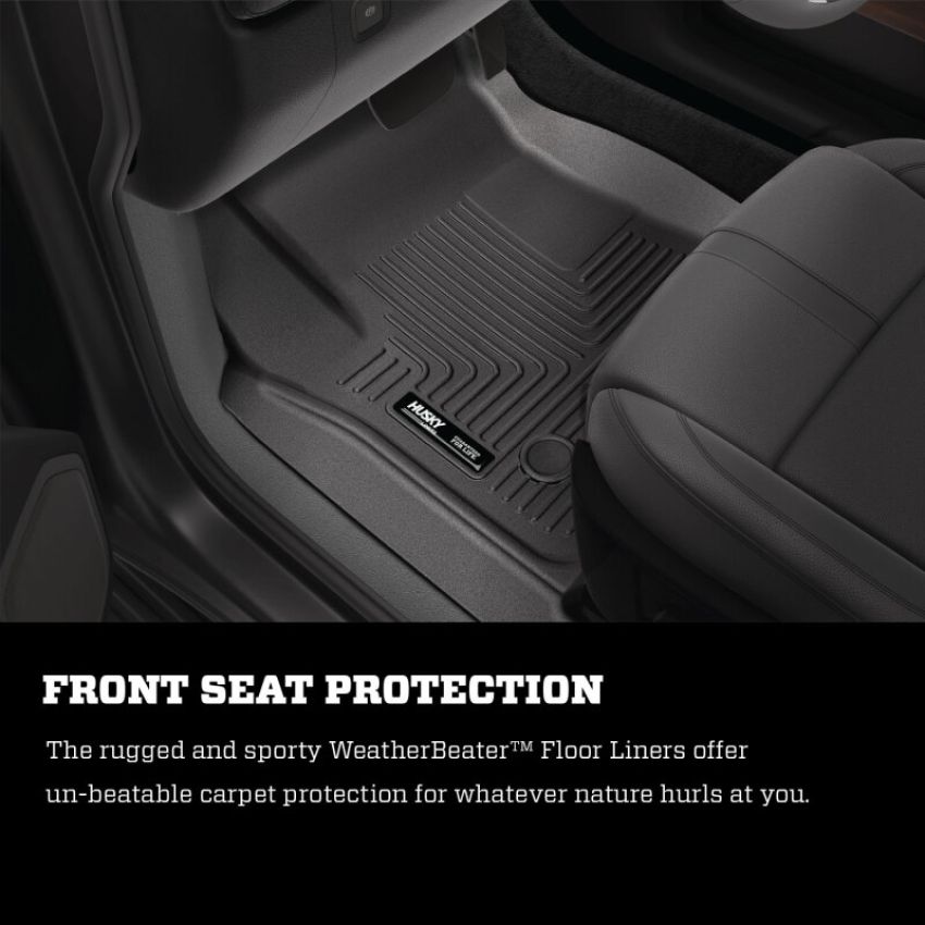 Husky Liners 13991 2024 Toyota Land Cruiser WeatherBeater Black Front Floor Liners