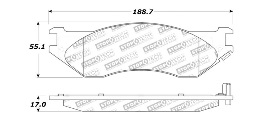 Stoptech 305.07020 Street Select Brake Pads - Front