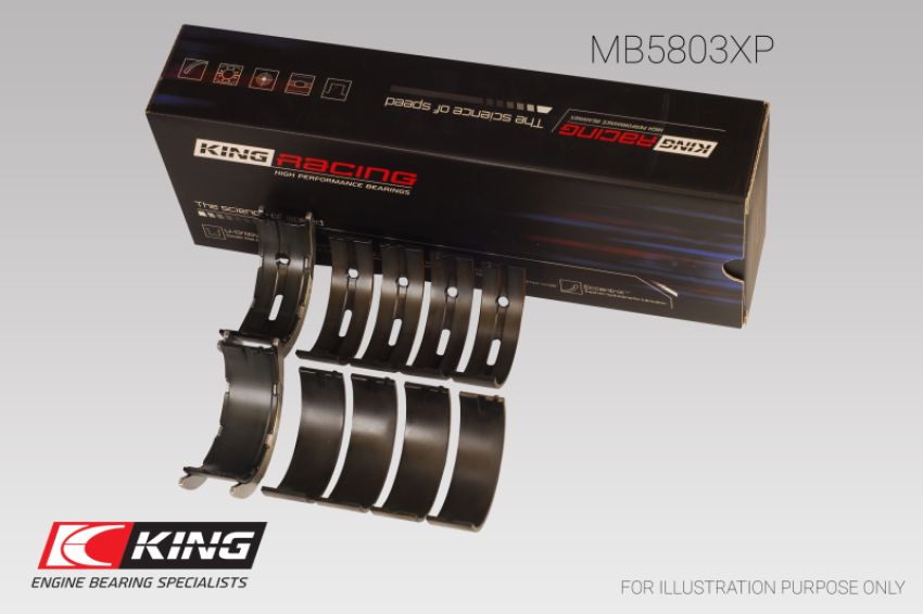 King Engine Bearings MB5803XP0.25 BMW S65B40A (Size +0.25mm) Main Bearing Set