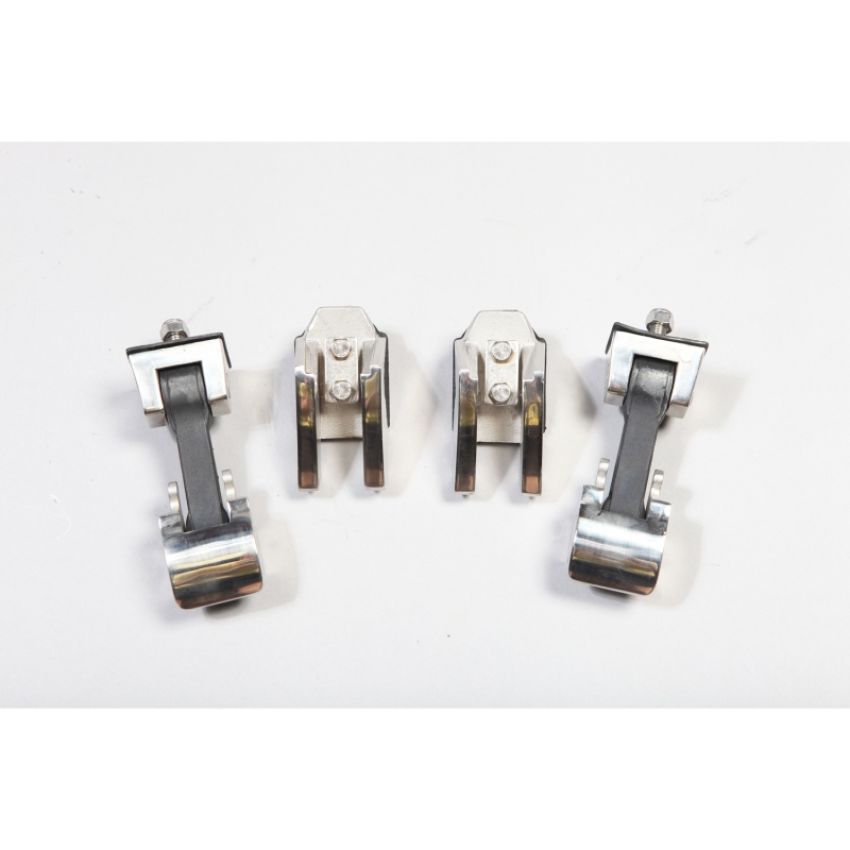 Rugged Ridge 07-18 Jeep Wrangler Stainless Steel Hood Catch Set