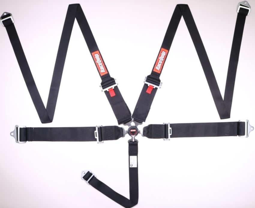 Racequip 745005 Black SFI CAMLOCK 5pt PD Lap HNR Seat Belt