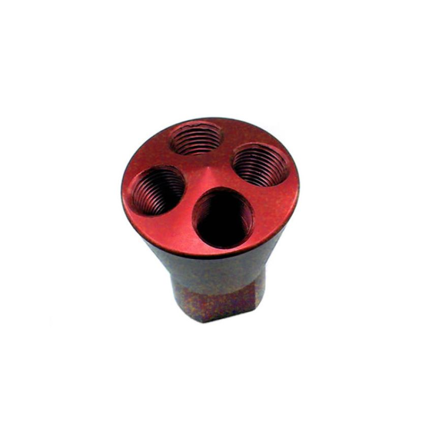 Nitrous Express 15011 4 PORT SHOWERHEAD DIST BLOCK (RED)