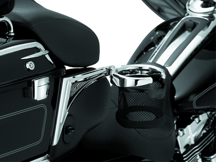 Kuryakyn 1482 Passenger Drink Holder With Basket 98-13 Touring Right Side Chrome