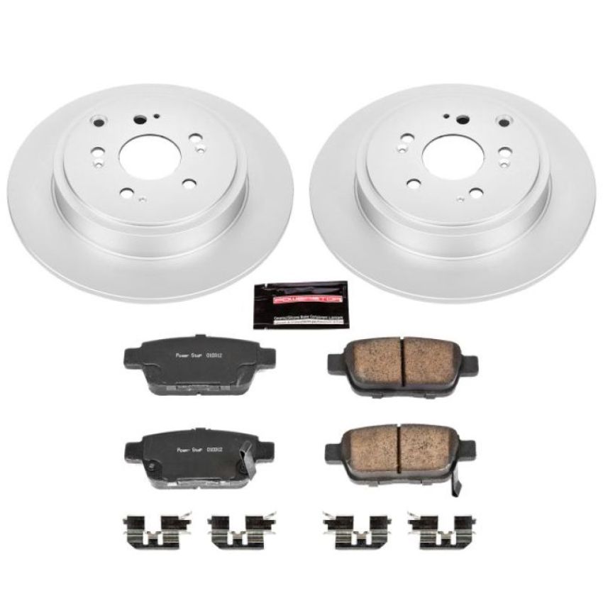 PowerStop CRK2431 Genuine Geomet Coated Rotor and Low-Dust Ceramic Brake Pad Kit