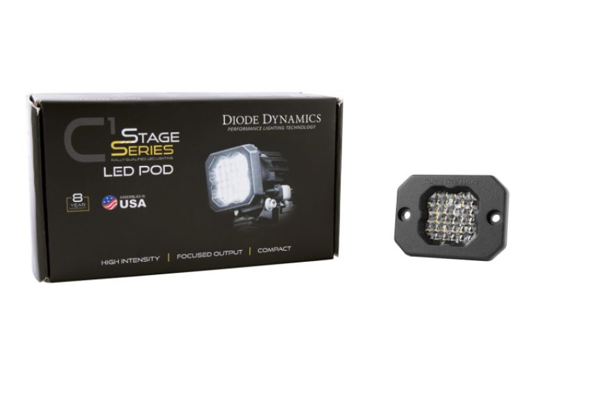 Diode Dynamics DD7427S Stage Series C1R - White Flood Flush Mount LED Pod (one)