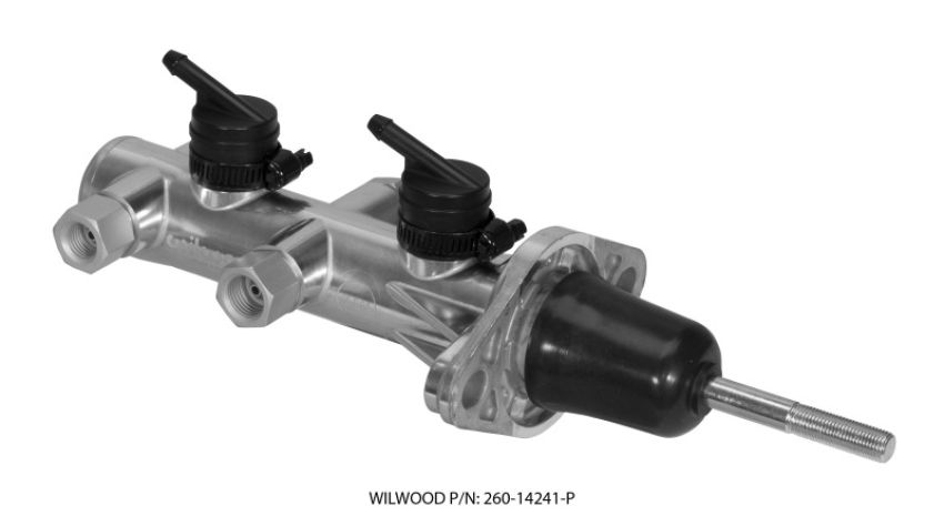Wilwood 260-14241-P Tandem Remote Master Cylinder - 7/8in Bore Ball Burnished